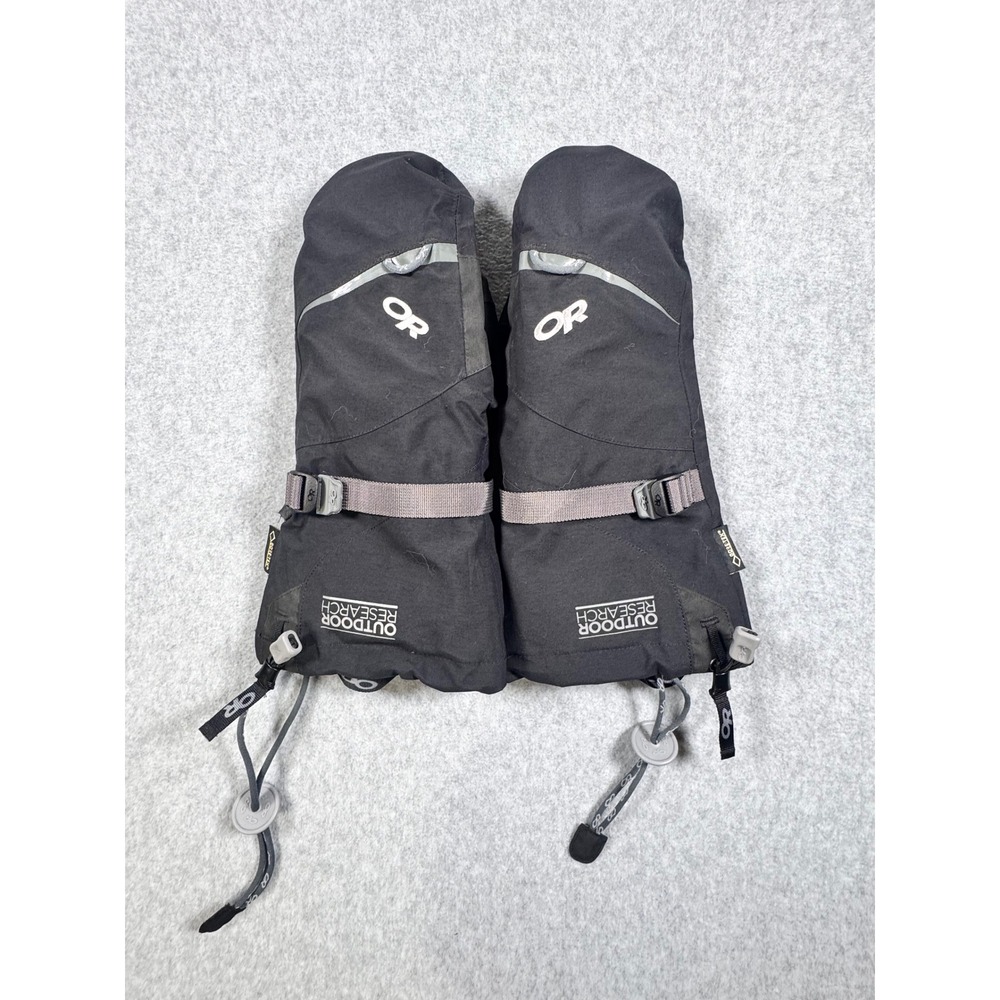 Outdoor Research Gore-Tex Mittens Black Waterproof Ski Snowboard Gauntlet Small